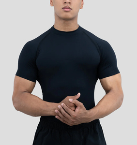 T-shirt de compression à manches courtes pour homme, séchage rapide, entraînement, performance, vêtements de sport, course à pied - Product Image 1
