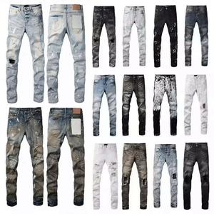 Fabricantes de Ropa de Mezclilla para Hombre, Jeans Personalizados en Blanco Crudo y Azul, Jeans Bordados para Hombre, Pantalones de Mezclilla Negros para Hombre - Product Image 5