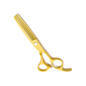 Kit de coupe de cheveux de haute qualité en acier inoxydable, couleur jaune, ciseaux à effiler, outils de coiffure pour salon de beauté - Product Image 4