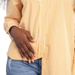 Sigma เสื้อผู้หญิงลายทางแกมม่า Rho, เสื้อผู้หญิงลายทางสีเหลืองแขนยาวสไตล์กรีกลำลอง - Product Image 4