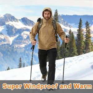 Veste softshell pour homme, coupe-vent personnalisée, imperméable, coupe-vent, avec revêtement chaud, veste à capuche en toile douce - Product Image 5