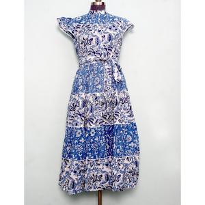Vestidos Maxi Casuales Bohemios Elegantes, 100% Algodón Puro, Estampado Floral, Verano, Transpirables, Corte Holgado, Moda Femenina - Product Image 3