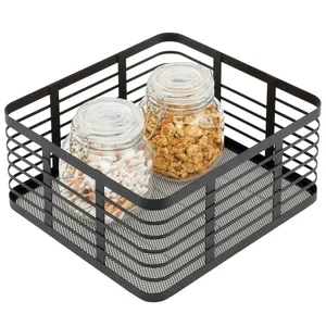 Panier en fer contemporain pour une organisation décorative haut de gamme, panier en métal de luxe pour des collections de décoration intérieure élégantes - Product Image 5
