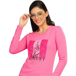 T-shirts pour femmes personnalisés en gros, imprimés de lettres, broderie en coton, col rond, manches courtes, spandex, anti-boulochage - Product Image 2