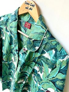 Conjunto de Pijama de Mujer Naaz Textile con Estampado de Rayas de Tigre, Ropa de Dormir Informal de Verano, Suave y Transpirable, Largo hasta la Rodilla, de Algodón - Product Image 5