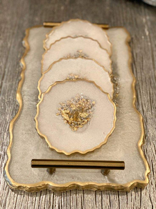Best Style Resin Tray with Handle Home <b>Gift</b> <b>Large</b> Selling Personalized Rectangular Shape Resin Tray - Product Image 2