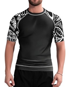 Camiseta Deportiva de Compresión Sublimada Personalizada de Spandex/Poliéster para MMA, BJJ, Boxeo, Lucha Libre, Entrenamiento en Gimnasio - Ligera - Product Image 3
