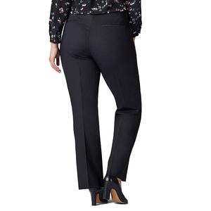 Womens Plus Size <b>Black</b> High Waist Dress <b>Pants</b> Office <b>Work</b> Trousers Straight Leg Formal Business Casual Bottoms Breathable Custom - Product Image 6