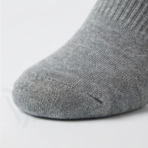 Gray Crew <b>Socks</b> With White Stripes Knitted Cotton Breathable Casual Daily Wear Adult Size Standard Spring Season - Product Image 6