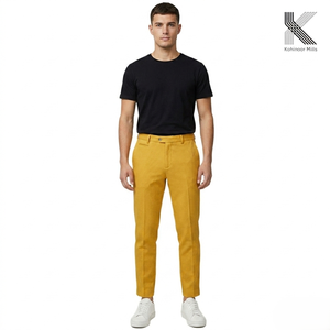 <b>Men</b> <b>Stretch</b> Chino Pants Knitted Dobby Cotton Polyester Casual Trousers OEM ODM - Product Image 3