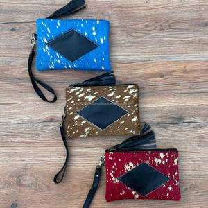 กระเป๋าหนังขนสัตว์โลหะทำด้วยมือแท้ใหม่กระเป๋าสตางค์หนังแบบคล้องข้อมือขนาดเล็กกระเป๋าคลัทช์ขนสัตว์โลหะกระเป๋าสตางค์มีสไตล์สำหรับผู้หญิง - Product Image 4