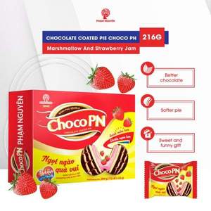 Galletas de Oblea Cubiertas de Chocolate Suave con Mermelada de Fresa y Malvaviscos de Alta Calidad, 12 Meses de Caducidad, Paquete a Granel de 8 Cajas/Cartón - Product Image 4