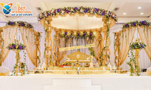 Magnifique mandap en bois sculpté pour mariage, tendance, pour l'intérieur, style Leicester, Royaume-Uni - Product Image 6