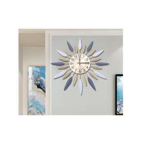 Horloge murale à pendule géométrique, horloge décorative noire moderne, accent d'intérieur minimaliste contemporain - Product Image 5