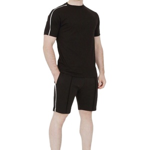 Fabricant de shorts d'été décontractés personnalisés Ensemble t-shirt à manches courtes Ensemble de survêtement uni Ensemble de 2 pièces Vêtements de marque pour hommes - Product Image 1