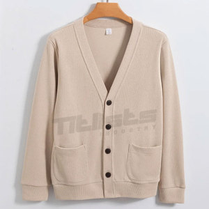 Soft Cotton Blend Men Cardigans With Relaxed Fit For Stylish Daily Casual <b>Wardrobe</b> Men Cardigans - Product Image 3