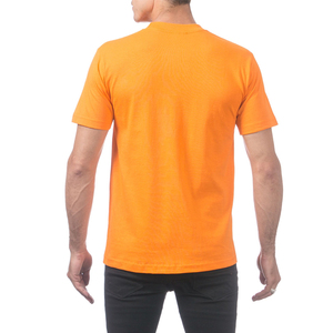 <b>Men</b> <b>Yellow</b> Regular Fit Solid O-Neck 100% Cotton Casual Front Logo Breathable Quick Dry Short Sleeve T-<b>Shirt</b> Chest Pocket - Product Image 4