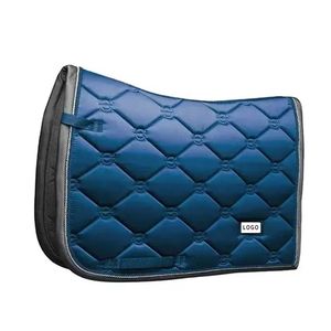 Custom Made Blue <b>Equestrian</b> Saddle Pad Soft Breathable Affordable Horse Riding Pads Performance Lightweight Washable Riding Gear - Product Image 4