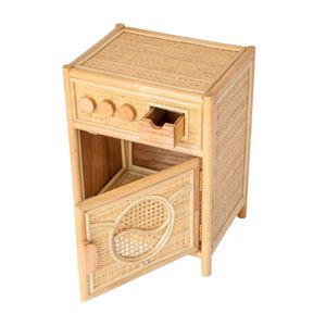 Machine à laver en rotin pour enfants, jouet d'imitation en osier Montessori, jeu de rôle éducatif pour tout-petits, vente en gros - Product Image 2