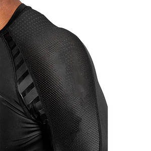 <b>Men's</b> Full Sleeve Black Rash Guard <b>Skull</b> Print Eco-Friendly Anti-Bacterial Quick Dry Spandex Polyester Compression <b>Shirt</b> Right - Product Image 6