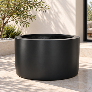 Maceta de Fibra de Vidrio Ligera y Duradera, con Acabado Rústico Natural, Pintura Resistente a los Rayos UV, para Patio - Product Image 4
