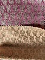 Tissu jacquard brodé floral à sequins texturé métallique