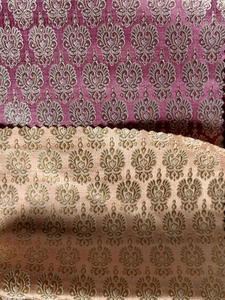 ผ้าแจ็คการ์ดลายดอกไม้ปักเลื่อมเนื้อผ้ามีลวดลายเมทัลลิก - Product Image 3