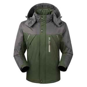 Chaqueta de Invierno para Hombre, a Prueba de Viento y Agua, con Forro Polar, Bolsillos y Cuello Alto, Chaqueta con Capucha para Esquí - Product Image 5
