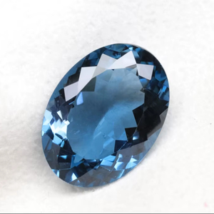 Tempting London Blue Topaz Gemstone Oval Shape Faceted London Blue Topaz 16x12mm Top Grade Topaz Natural <b>Stone</b> - Product Image 3