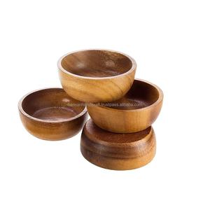 Tazón de Madera de Olivo Hecho a Mano, Tazón de Madera Natural para Servir, con Tamaño Personalizable, Alta Calidad, de la India - Product Image 2