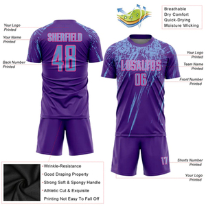 Uniformes de fútbol sublimados más vendidos para adultos, 100% poliéster, ropa deportiva, conjuntos de uniformes de fútbol con servicio OEM - Product Image 4