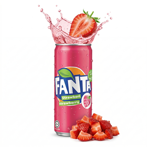 NEW 2026 Can (Tinned) Fantaa Strawberry Carbonated <b>Soft</b> <b>Drinks</b> Halal Certified 12x320ml Wholesale Real Fruity Juice Extract - Product Image 1