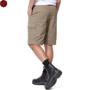Pantalones Cortos Cargo para Hombre, Color Caqui, Tejido, Cierre de Cremallera, Secado Rápido, Múltiples Bolsillos, Cintura Media, Casuales y Utilitarios - Product Image 6