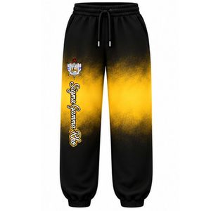 Sigma Gamma Rho Tie Dye <b>Womens</b> Oversized <b>Trouser</b> <b>Black</b> Gold Color Greek Letter Sweatpants Custom Sorority Jogger Pants Casual - Product Image 1