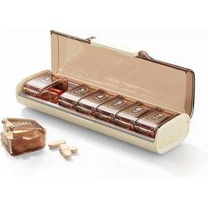 Organizzatore Portatile Settimanale di Pillole per 7 Giorni, Contenitore da Viaggio Impermeabile Senza BPA - Product Image 1