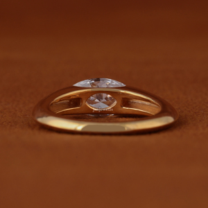 แหวนหมั้นเพชรทรงมาร์คีส์ เพชรเลี้ยงในห้องปฏิบัติการ ทองคำแท้ 14K แหวนแต่งงานแบบโซลิแทร์ เครื่องประดับเจ้าสาวสุดหรู - Product Image 4