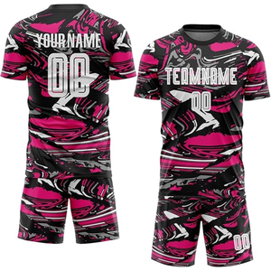 Maillots de football personnalisables orange 100 % polyester de haute qualité 260 g, ensembles de maillots de football respirants à séchage rapide, uniformes de football vierges, service OEM - Product Image 4