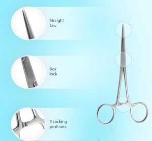 คีมหนีบเลือดแบบแม่นยำสำหรับผ่าตัด ทำจากเหล็กกล้าไร้สนิม ขนาด 5.5 นิ้ว พร้อมระบบล็อคแบบแมนนวล สำหรับใช้ในทางการแพทย์ - Product Image 2