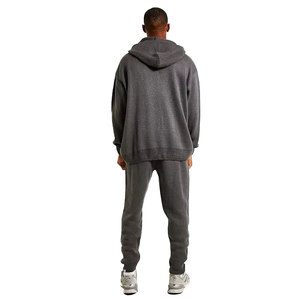 High Quality Winter Solid Color Eco-Friendly Quick Dry Casual 100% Cotton Two Piece Sets Full Zip <b>Hoodie</b> Jogging Suit Custom - Product Image 2