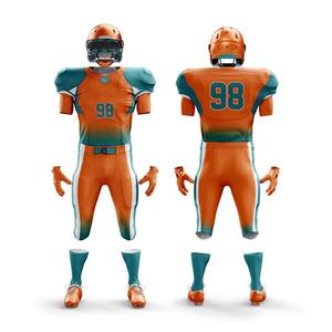 New Arrival Men's Custom Designed Sublimation Printed Plus Size Comfortable Fit Quick Dry Breathable American Football Uniform - Product Image 6