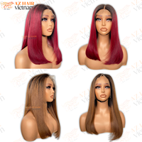 Perruques en dentelle frontale HD/Suisse de qualité supérieure en gros, cheveux humains, sans colle, couleur bordeaux, petits nœuds, 100% cheveux vierges vietnamiens