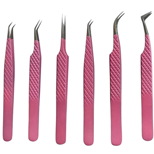 Pinzas Antimagnéticas de Acero Inoxidable para Extensión de Pestañas, Punta de 10 mm para Volumen, Abanico y Aislamiento - Product Image 1