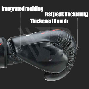 Gants de boxe en cuir personnalisés pour hommes et femmes, fermeture auto-agrippante, MMA, Kickboxing, entraînement au sac de frappe lourd - Product Image 3