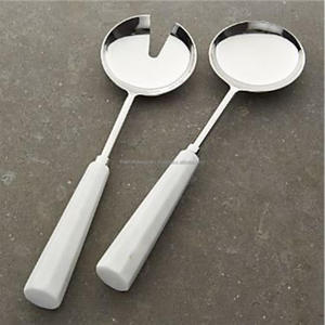 Mirror Polish Spoon Fork <b>Set</b> 2 Pcs Premium Quality Food Safe Certified Stainless Steel Salad Server <b>Sets</b> For Restaurants - Product Image 6