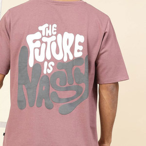 T-shirt ample imprimé à la mode pour homme, 100 % coton, couleur unie, idéal pour l'été – Meilleures ventes - Product Image 5