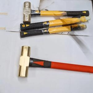 Marteau en laiton exclusif de 2 kg avec manche en fibre de verre ou en bois, sans étincelles, robuste, pour atelier, automobile et usage industriel - Product Image 3