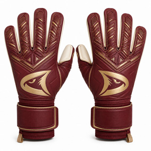 Guantes de Portero de Fútbol Roll Finger |   Empuñadura de Látex Suave de 4 mm y Parte Posterior Acolchada |   OEM al por Mayor - Product Image 1
