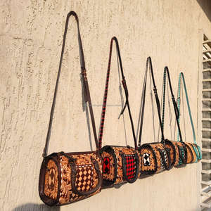 Bolsa de Viaje Mini de Lujo con Diseño a Cuadros 2026, Bolsa de Fin de Semana para Mujer, 100% Cuero Genuino de Alta Calidad, Bolsas de Viaje para Exteriores - Product Image 3