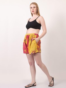 Lot en gros de shorts unisexe faits main en coton Kantha vintage, taille mi-haute, avec cordon de serrage, respirants, séchage rapide, confortables, style indien, pour la détente et le yoga - Product Image 4