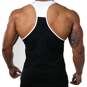 Men's Casual Custom Gym Tank Top Scoop Neck Muscle Tee Contrast Trim Eco-Friendly Breathable Knitted Quick Dry Workout - Product Image 3